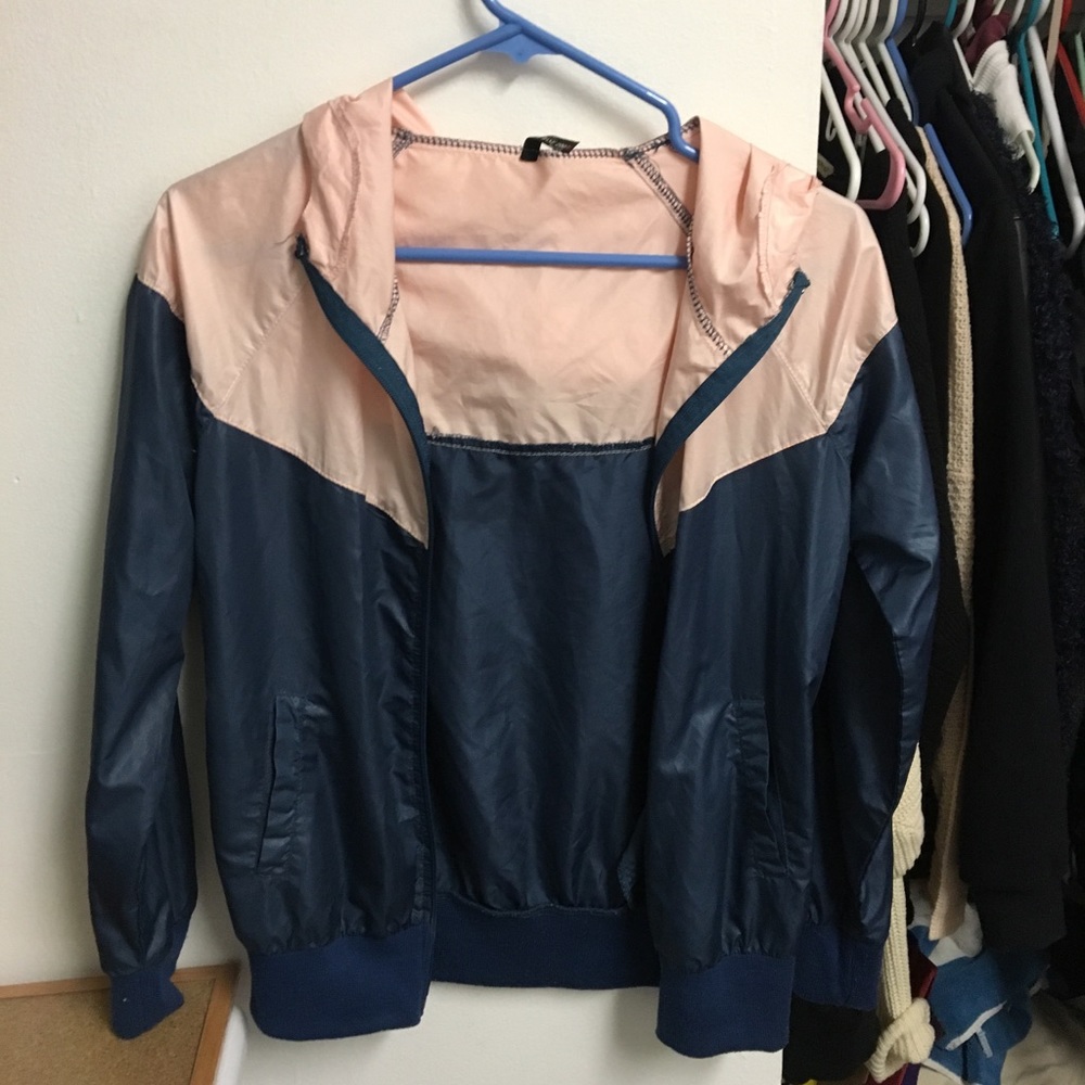 Pink and Blue Windbreaker